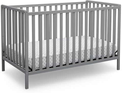 Delta Children Heartland 4-in-1 Convertible Crib - Greenguard Gold Certified, Grey
