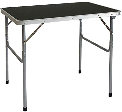 AMANKA Alu Campingtisch 80x60cm - Klapptisch Picknicktisch Leichter Falttisch Anthrazit