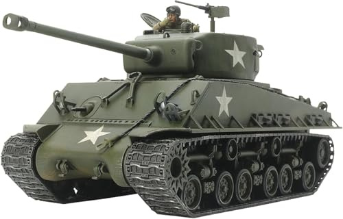 TAMIYA 32595 – 1:48 US M4A3E8 Sherman Easy Eight, modelltillverkning, plastbyggsats, hantverk, hobby, limning, plastbyggsats, olackerad