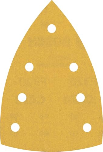 Bosch Accessories 10x Schleifpapier Expert C470 mit 7 Löchern (für Hartholz, Farbe auf Holz, 100x150 mm, Körnung 320, Zubehör Multischleifer)