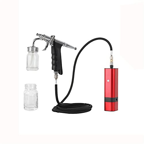 Pistolas de chorro de arena Auto START STOP STOP Cepillo de aire Spray Pastel Decoración del compresor de aerógrafo con gran capacidad 2 0CC Máquina de pistola de taza para colorante de alimentos