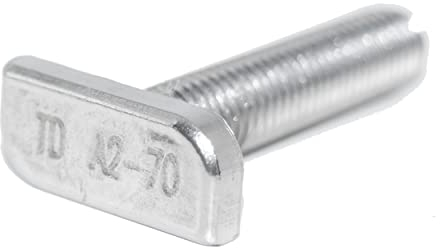 Tornillos de cabeza de martillo M8 x 60 de acero inoxidable, 10 unidades, de acero inoxidable A2, tipo 28/15, fotovoltaica y solar