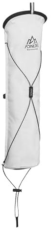 AONIJIE Bolsa de almacenaje Externa Ligera para Bastones de Senderismo Bolsillo con Espina de pez Abertura de apriete Bolsa para Silla de Paseo (Blanco)