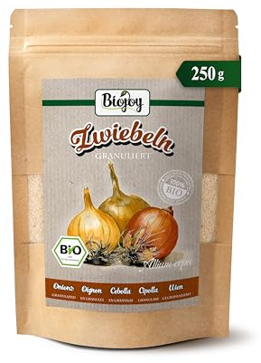 Biojoy Cebolla granulada BIO (250 g), Cebolla seca, sin aditivos (Allium cepa)