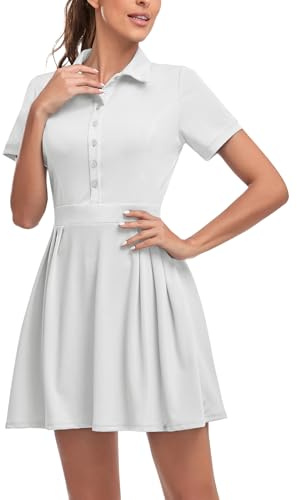 Soneven Robe de Tennis pour Femme avec Pantalon - sans Manches - Ligne A - Robe d'été - Robe de Golf pour Le Sport, Le Tennis, Le Golf, Le Baseball