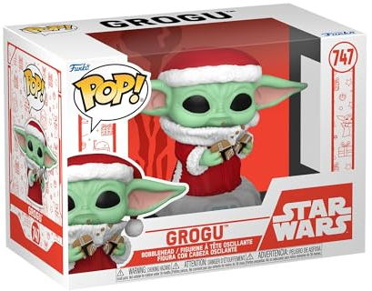 Funko Pop! Star Wars: Mando Holiday - Grogu (The Child, Baby Yoda) - The Mandalorian - Vinyl-Sammelfigur - Geschenkidee - Offizielle Handelswaren - Spielzeug Für Kinder und Erwachsene - TV Fans