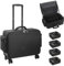 Kosmetikkoffer Trolley, Professional Beauty Case mit Justierbarem Teiler, Kosmetikkoffer Groß Multi-Functional Makeup Koffer für Nageltechniker Friseur - Schwarz