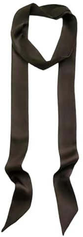 GIMIRO Damen Satin Gürtel 5cm x 195cm Band Imitated Silk Lange Schal Kleid Bund Hut Zubehör (Coffee)