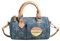 Nogkdyc Crossbody Taschen für Frauen Frauentasche Kissenbeutel Gewebt Denim Handtasche Vintage -Umhängetasche-Blau-A
