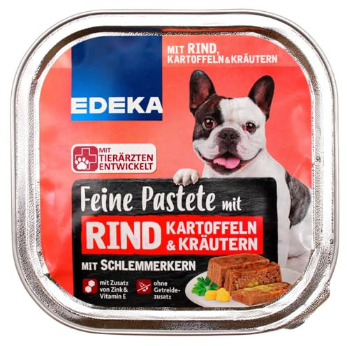 Edeka Feine Pastete mit Rind Kartoffeln & Kräutern Hundefutter, 20er Pack (20 x 300g)
