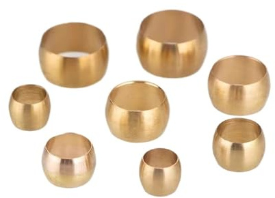 Virola de latón de doble cono, 10 piezas, 4, 6, 8, 10, 12, 14 y 20 mm de diámetro exterior, manguito de compresión, anillo de sellado, accesorios for lubricación centralizada.(ID 10mm(Bigger))