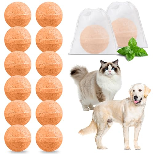 Cat Dog Deterrent Outdoor, Natural Peppermint Oil Cat Deterrent Outdoor Indoor, Keep Cats Dogs Off Lawn, Yard, Garden & Flower Permanently Against Scratch and Chew, Keep Cats Away (12, one Size)