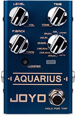 Joyo R-07 Aquarius Delay/Looper, Holen Sie sich 8 digitale Verzögerungseffekte + 5 Minuten Looper in einem Pedal