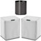 Pair of White Outdoor Speaker Covers for Sonos Play:1 / One/One SL - 600D Weatherproof Fabric - UV, Dust & Rain Shield - SoundCover 2-Pack