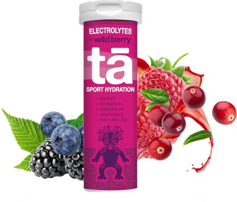 TA ENERGY - Pastilles d'Hydratation - Sels Minéraux - Vitamines - Faibles Calories - Réduit les crampes - MADE IN FRANCE (Wild Berry, Tube de 12 Pastilles)