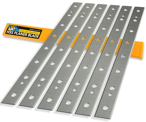 Planer Blades Knives for DeWalt DW735 7352 735X Thickness Planers with 13 Inch HSS Replacement Double edge 2 Set (6 pcs)