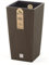 Blumenkübel Blumentopf Pflanzkübel ECO Wood Blumenkasten Quadrat Rattan Optik Höhe 55cm mit Pflanzeinsatz (Braun Rattan)