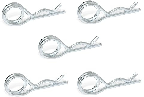 Ganter Normelemente | Federstecker | Stahl | GN 1024-ST-5-D | 5 Stück | doppelte Windung | Durchmesser 5mm