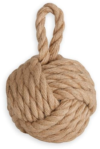 Butée de porte en forme de nœud nautique, fabriqué en corde, Ø15 x 23 cm, 1500 g (corde)