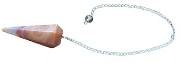 Natursten pendel, kristallpendel, vintage sexkantig kristallpendel för Radiestesi, pendel Chakra Reiki Divination Wicca Meditation, Normal, Sten, Pendel