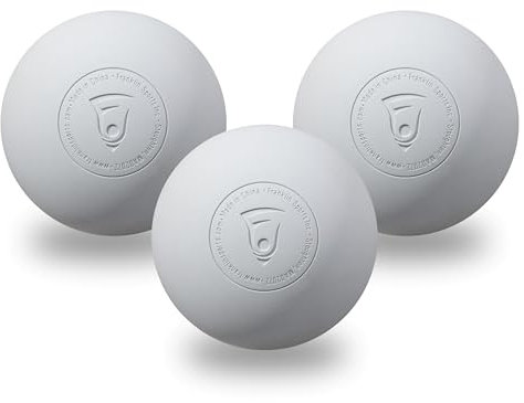 Franklin Sports Pelotas Lacrosse – Bolas de Lacrosse de tamaño Oficial para Practicar – Bolas de Goma de Lacrosse de 63 mm para Uso al Aire Libre – Ideal para Terapia de Masaje Muscular + Yoga