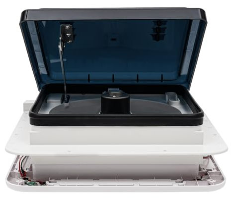 MIIWWOWO Roof Vent Fan Roof Ventilation Fan Roof Vent Fan Caravan Motorhome Camper Campervan Roof Vent Fan with 4 Led Light 12v Roof Fan Caravan Roof Vent Ultra Quiet