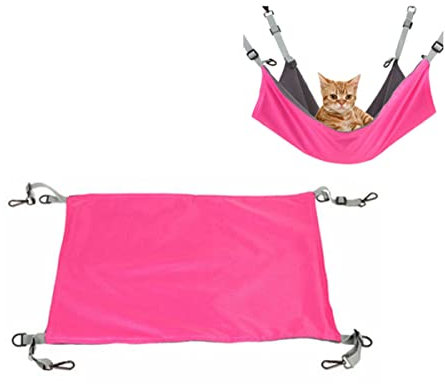 Happyyami Kreative Katzenhängematte wasserdichte Bequeme Schlafmatte Für Katzen Praktische Hängematte Für Kitten Für Drinnen Und Draußen Rosa
