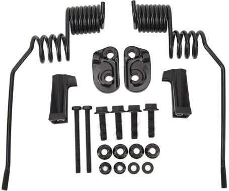 Rastreadores de hielo de riel de estilo Grcfumo Spring, rascadores de hielo de montaje en riel de metal, rascadores de hielo resistentes kits negros, rascadores de hielo montados