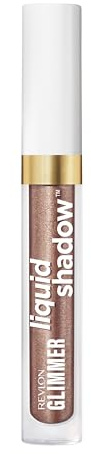REVLON Glimmer Liquid Shadow – Sombra de Ojos Líquida Perlada en un solo Paso, 24H de Duración, Fórmula Ligera a Base de Agua, no Pegajosa y Oil‑resistant; no se Cuartea, Tono 201 ON CLOUD SHINE, 3g