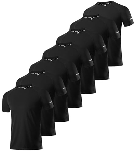 Boyzn 1, 3, 5 eller 7-pack träningströjor för män, torr passform fukttransporterande t-shirt, gym atletisk kortärmad t-shirt