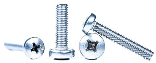 M2 (2mm x 20mm) Phillips Pan Head Machine Screws Zinc Plated Steel DIN 7985 (Pack of 20) G10B