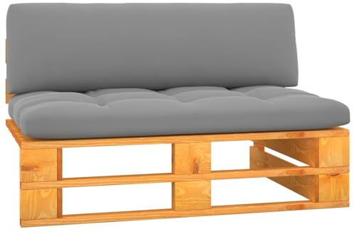 HOMELEN Medelsoffa, för trädgård, pallar, honungsbrun, impregnerad furu, trädgårdsloungeset, balkongmöbelset, underhållningsset, balkong soffa, lounge, lämplig för trädgårdar, terrasser