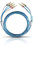 OEHLBACH Bi Tech 4B 200 - Lautsprecherkabel-Set Bi-Wiring versilbert 2x2,5/2x4,0 mm² mit Banana-Verbinder - 2 x 2 m - blau/kupfer