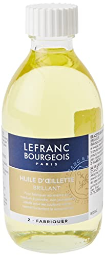 Lefranc Bourgeois Lösungmittel und Öle für Ölmalerei, Zusatzmittel für Ölfarbe, transparent, 250ml Flasche