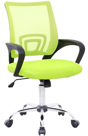 SVITA Cydney - Sedia da scrivania per bambini, con rivestimento in rete, girevole, colore: verde