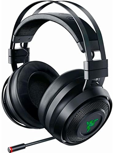 Razer Nari Wireless 7.1 Surround Sound Gaming Headset: THX Audio, Auto-Adjust Headband & Swivel Cups, Chroma RGB, Retractable Mic, For PC, PS4, PS5, Black