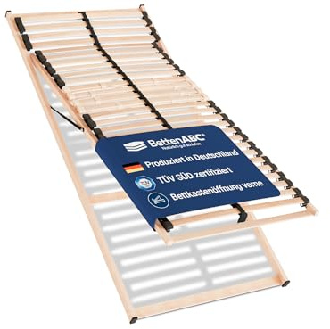 Betten-ABC - 7-Zonen-Lattenrost Madera mit Bettkastenfunktion - 90x200cm - Lieferung per Spedition - Öffnung nach Vorne - Schulter- und Beckenkomfortzone - hergestellt aus Schicht- & Buchenholz