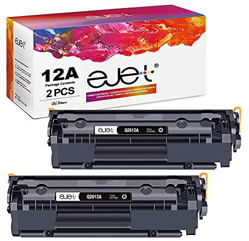 ejet 12A Compatibili per Toner HP 12A Q2612A per HP Laserjet 1020 2-Pack