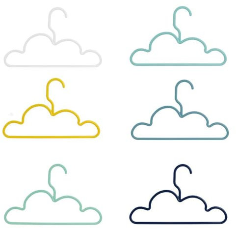 Linnea Lot de 6 cintres Enfant Nuage Multicolore