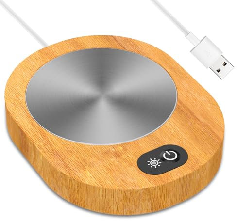 MENIBBLER Coffee Cup Warmer, Portable USB Mug Warmer, 55-65℃ Constant Temperature Coffee Cup Heater, Coffee Warmer Plate Candle Warmer Sense Switch for Coffee Milk Tea Home Office