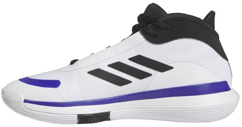 adidas Unisex Bounce Legends Low Trainers Basketball-Schuhe, Cloud White/core Black/Lucid Blue, 47 1/3 EU