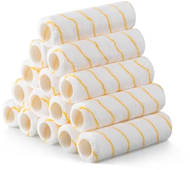VOOMEY 9 Inch Microfiber Paint Roller Covers, 3/8 Nap 15PCS