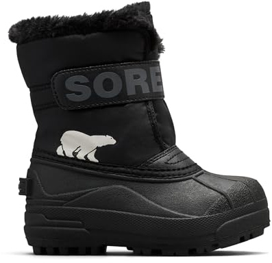 Sorel Snow Commander Boot, Stivali Invernali, Unisex - Bambini e ragazzi, Black/Charcoal 2024, 26 EU