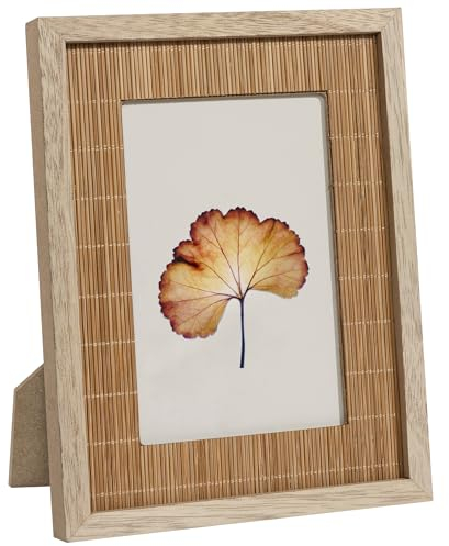 SUMGAR Boho 10x15 Bilderrahmen, 10 x 15 Fotorahmen für die Wand, Fotorahmen aus natürlichem Bambus gewebt Wand order Tabelle Geschenk für Familie, Papa, Oma, Freunde Geschenk für Mama Muttertag