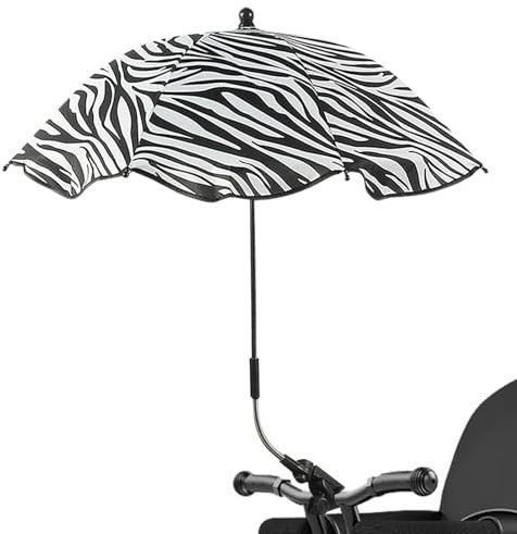 Xujuika Sombrilla Para Cochecito Bebe, Portátil Para Cochecito De Bebé Con Abrazadera Ajustable Y Brazo 360 °, Paraguas Para Cochecito Para Cochecito, Bicicleta, Silla Ruedas, Silla Playa