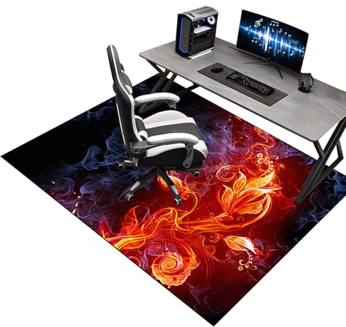 Tappeto Sedia Ufficio Gaming, Tappeto Salvapavimento 90 x 140 cm, Tappeto Sedia Gaming/Tappeto Ufficio, Tappeto Per Sedia Con Ruote, Tappeto Gaming Pavimento, Tappetino Protettivo per Pavimenti Duri