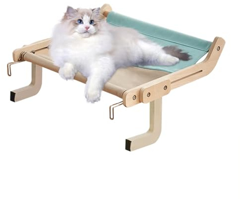 Percha de ventana para gatos – Asiento de ventana de pequeño espacio, cama para gatos cómoda, percha resistente, lugar de descanso cómodo | para gatos Gatitos interior descansar Dormir borde de