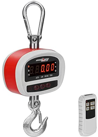 Steinberg Systems Crochet-Peseur Dynamomètre Peson Digital Balance Portable À Crochet Mobile Numérique SBS-KW-300KE (300 kg, Résolution 50 g, Précision ± 0,05%, Surcharge 150%, Afficheur LED)