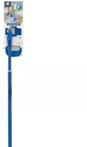 ÉLÉPHANT MAISON - Balai À Plat Multi’Pratic - Petites Surfaces - Dépoussière Et Lave - Maniable Et Solide - Manche Télescopique Réglable En Acier - Plastique Recyclé - Bleu & Gris - Fabriqué En France