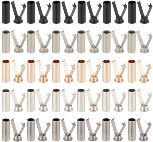 PH PandaHall 30 uppsättningar 5 färger skosnöre spetsar aglets för skosnören legering skosnöre ändar spets spetsar metallaglet ersättningstips skosträng tips för gör-det-själv reparation sneakers,